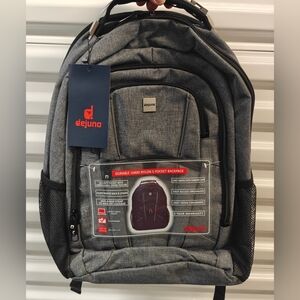 Dejuno 15.6 in. Backpack with Checkpoint-Friendly Laptop & Tablet Pocket - Grey